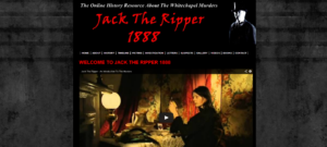 The opening page of a 'Jack the Ripper' website.
