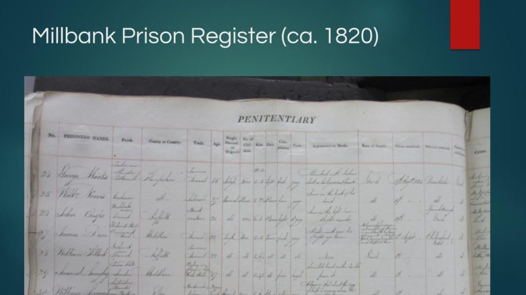 Millbank Prison Register