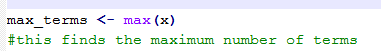 Code extract 2: finding the largest number.