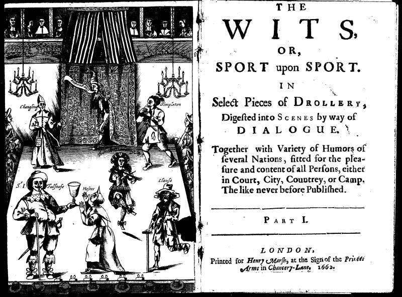 Title-page of Kirkman, <i>The Wits</i> (1662)