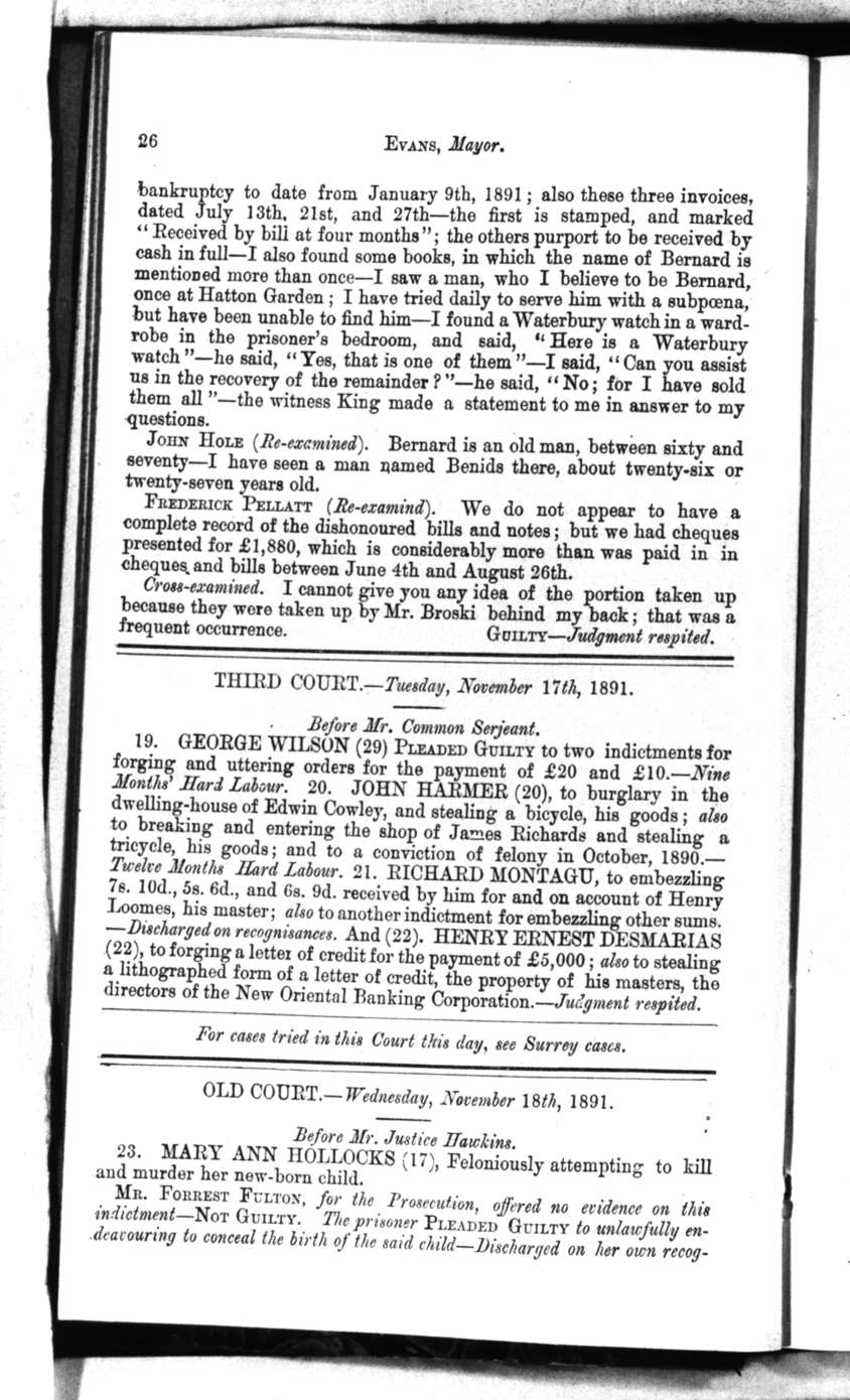 The Proceedings of the Old Bailey