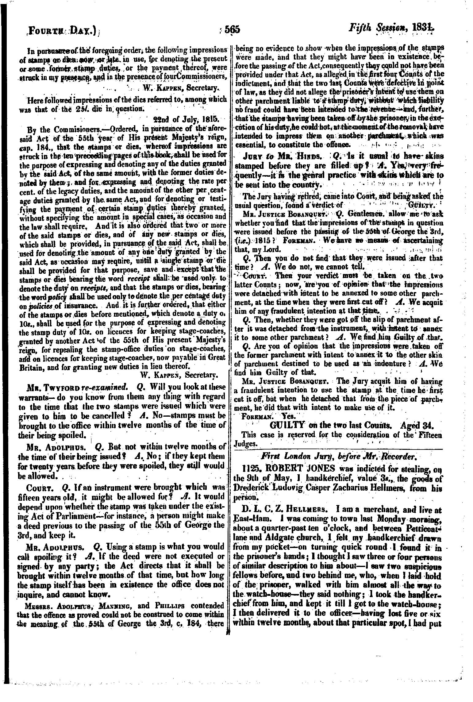 18310512 | The Proceedings of the Old Bailey
