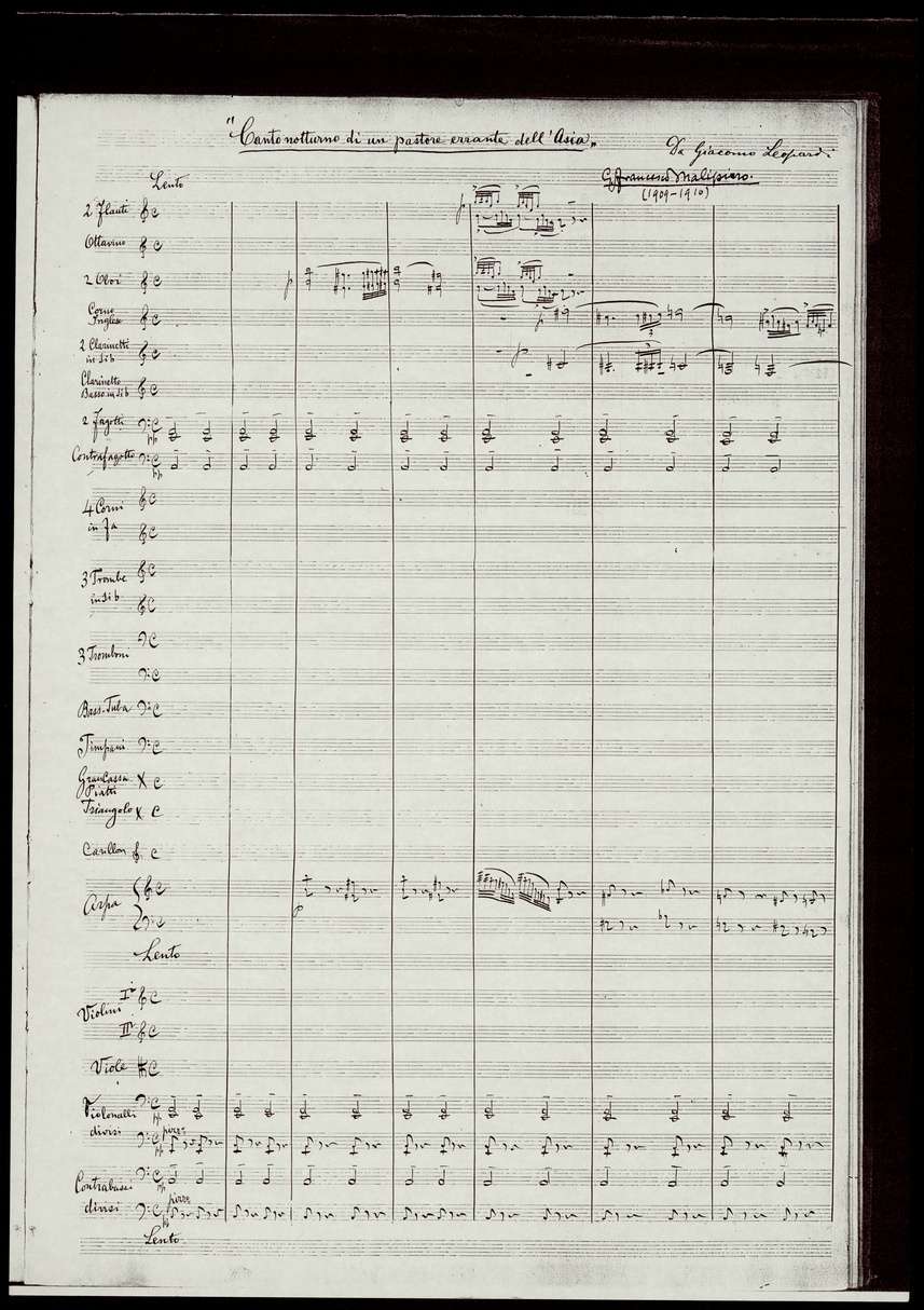 Canto notturno di un pastore errante dell'Asia Archivio Storico Ricordi Collezione Digitale Canto notturno di un pastore errante dell'Asia Archivio Storico Ricordi Collezione Digitale